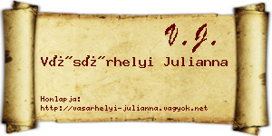 Vásárhelyi Julianna névjegykártya