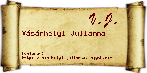 Vásárhelyi Julianna névjegykártya